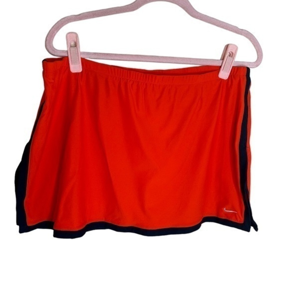 Nike Dri-Fit Tennis Skort | Size XL | Orange & Blue | Built-In Shorts
